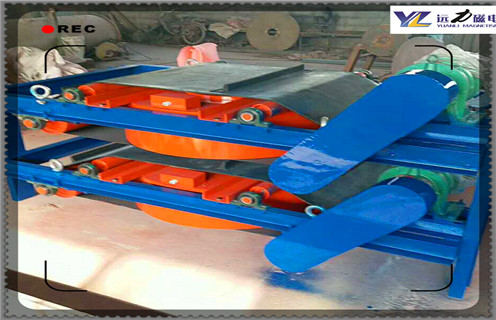 自卸式電磁除鐵器，自卸式電磁除鐵器技術(shù)文件電流_自卸式電磁除鐵器技術(shù)文件廠家配件_型號(hào)及工作視頻