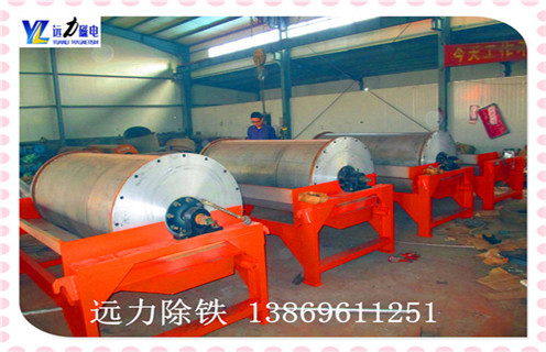 永磁筒式磁選機，福建永磁筒式磁選機優(yōu)缺點_遠力福建永磁筒式磁選機優(yōu)缺點的結構磁場分布圖 